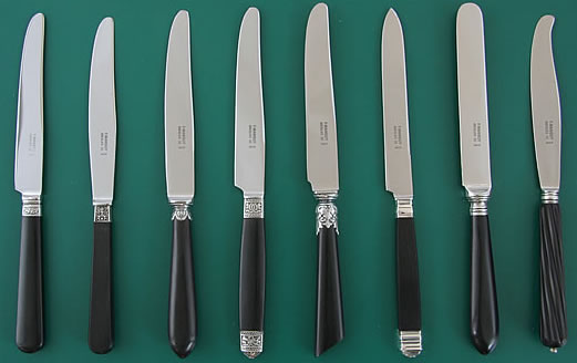 Cutlery with ebony handles