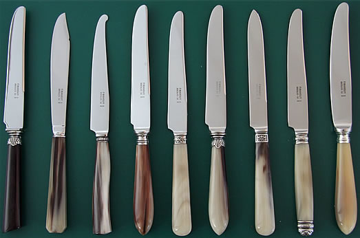 Cutlery with horn handles